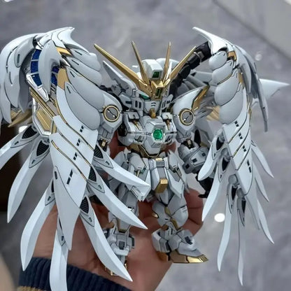 Gl Mgsd Wing Zero Ew Snow White Version Angel Feather Drop Mech Assembly Model Kit Action Figure Decoration Doll Boy Toy Gift