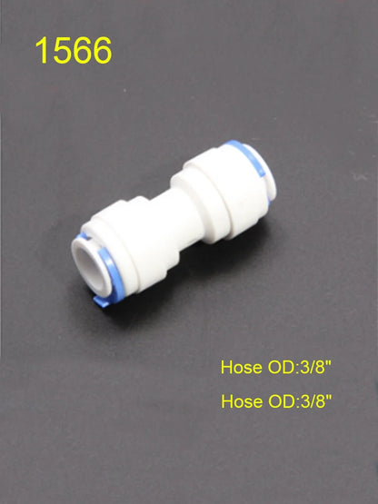 Reverse Osmosis Quick Coupling 1/4" 3/8" OD Hose Connection Tee Y Connector 2 Way Straight RO Water Plastic Pipe Fitting