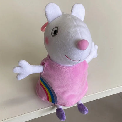 Genuine Peppa Pig Plush Pig Kids Toys 19CM Pet Dinosaur Teddy Bear Soft Stuffed Anime Figure Doll Children's Birthday Gifts