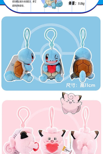 Pokemon Jigglypuff Bulbasaur Gengar Togepi Mimikyu Mew Kawaii Plush Stuffed Toy Keychain Backpack Pendant Keyring Birthday Gifts