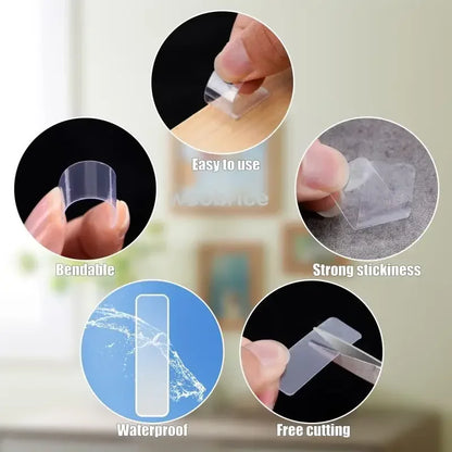 Double Sided Adhesive Tape Nano Reusable Super Strong Transparent Wall Stickers WaterProof Widely Used Wall Mount Sticker