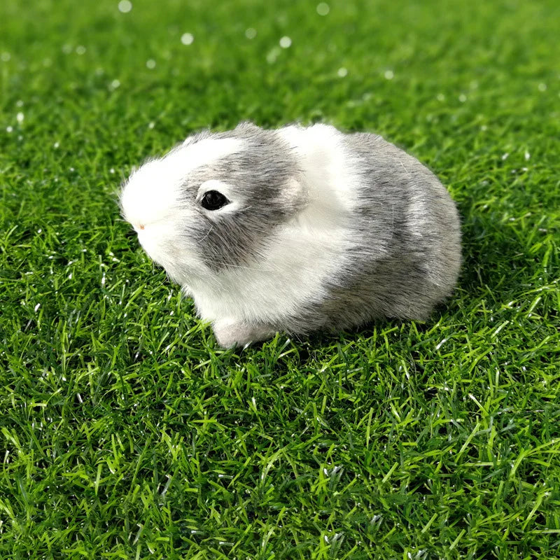 Simulation Fur Guinea Pig Animal Plush Stuffed Doll Hamster Doll Plush Toy Soft Stuffed Animal Figurine for Kids Birthday Gift