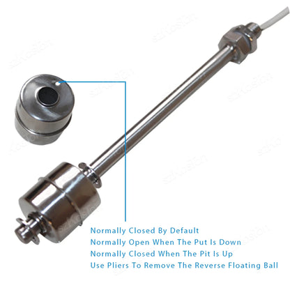 Float Switch High Temperature Resistant  Stainless Steel Water Tower Water Level Automatic Level Controller Tank Flow Sensor