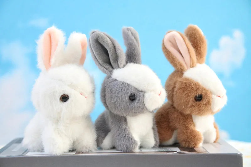 Imitation Rabbit Plush Pendant Lovely White  Doll Key Chain  Backpack  Gift Girl Cute  Keychain
