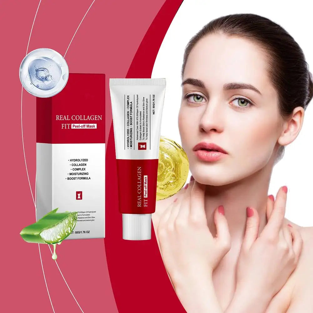 Collagen Wrapping Mask, Peel Off Facial Mask for elasticity, Hydrating, Glow, Korean Skin Care, Collagen Overnight Wrapping Mask