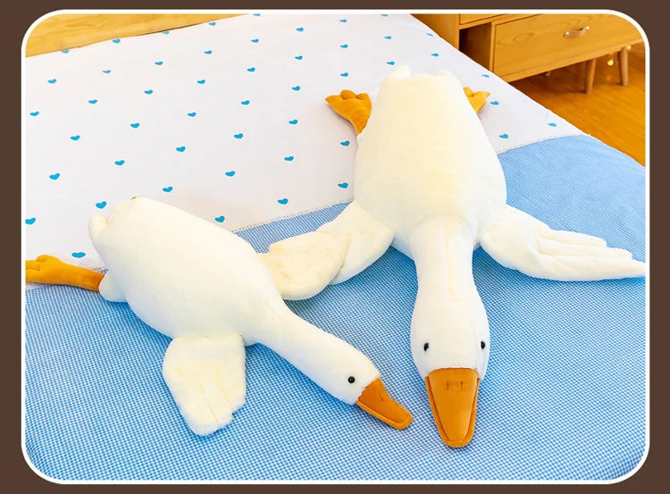 130/160/190cm Large White Goose Fur-Retriever Soft Toy Children's Girls' Gift Cute Doll Sleeping Pillow Large-sized Doll