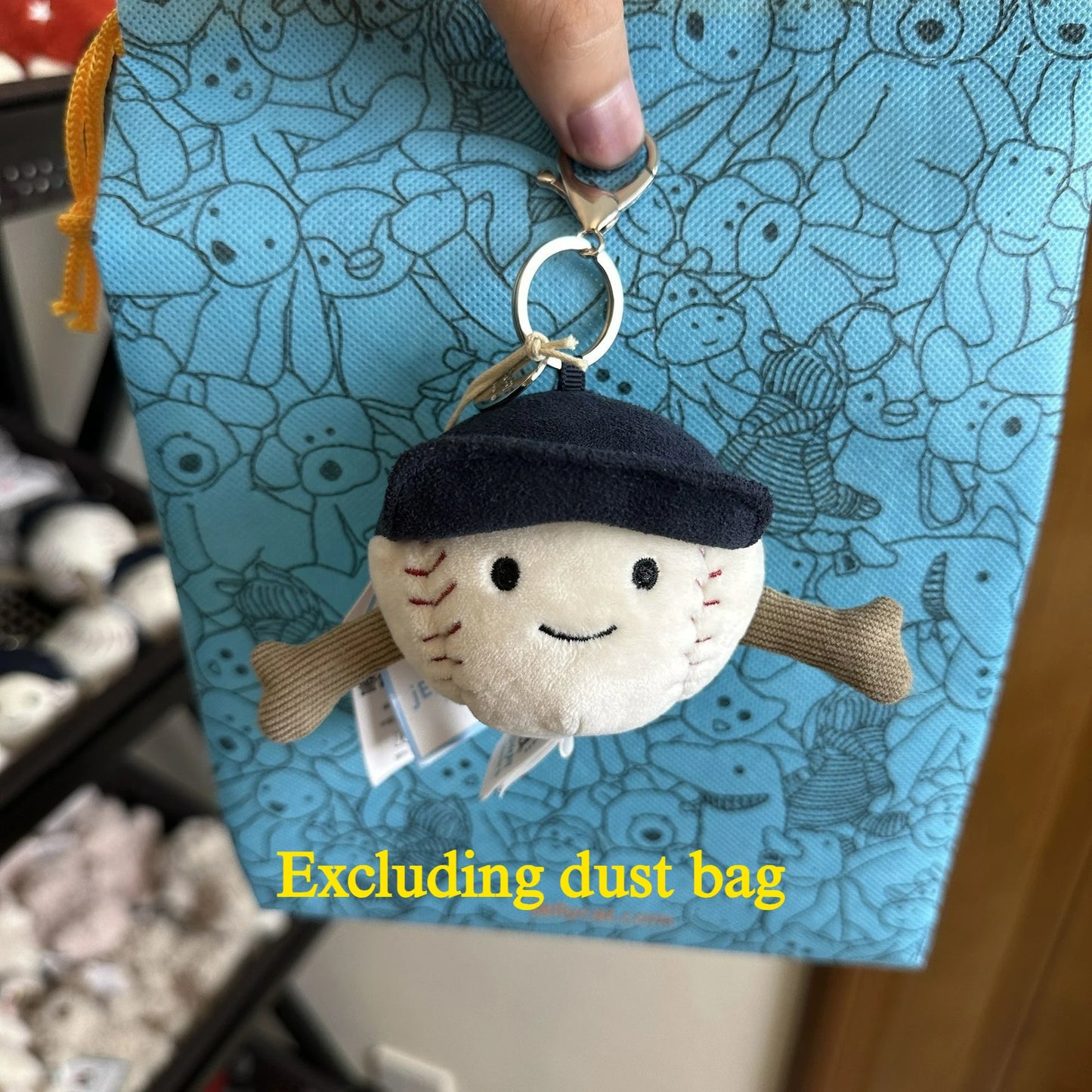 Hot tea bag Jc Cute Plush Toy label cute girl bag charm plush toy keychain Kawaii plush toy Limited New Gift bag