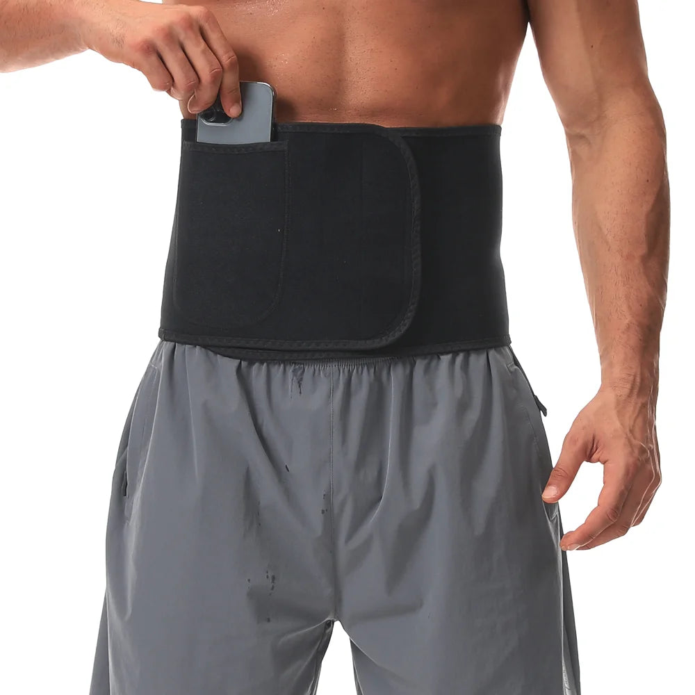 Men Sauna Suits Hot Thermal Sweat Belt Fat Burning Bodybuilding Waist Trainer Workout Slimming Girdles Gym Weight Loss Corset