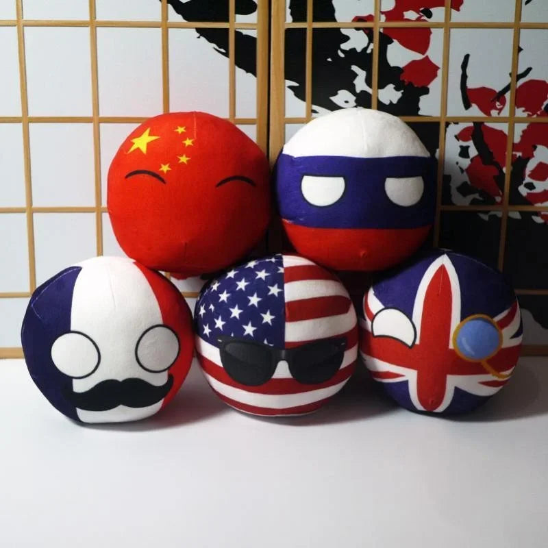 10cm Cute Countryball Polandball Plush Stuffed Dolls Anime Short  Toys Mini Pillow Bag Key Ring Pendant Cosplay Gifts