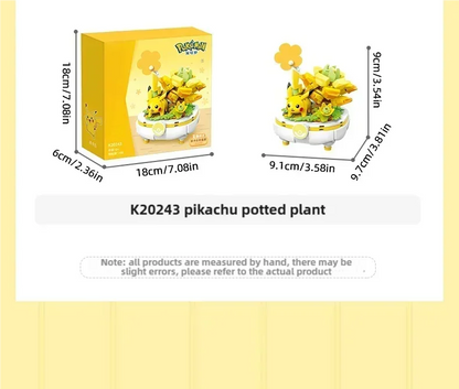 Pokémon Series Building Blocks Pikachu Psyduck Pogaman Cartoon Scene Model Bricks Collection Ornaments DIY Toys Holiday Gifts