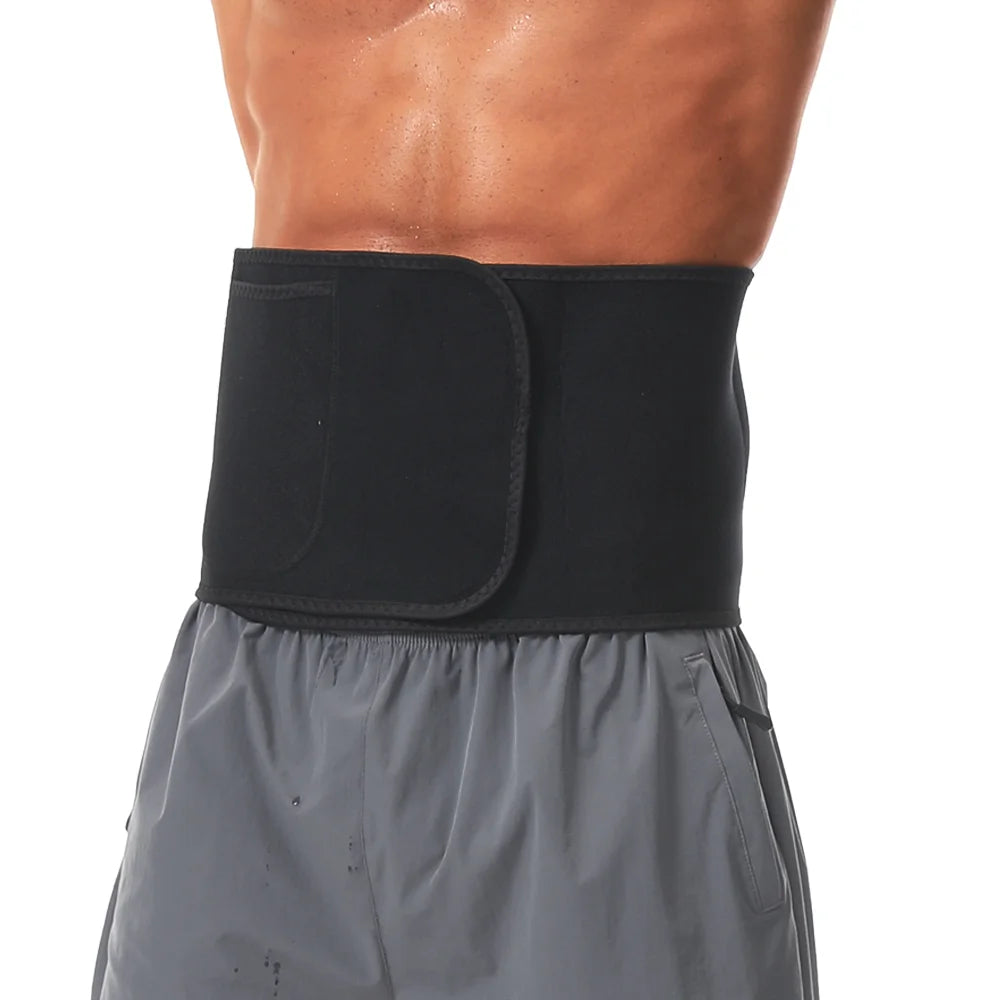 Men Sauna Suits Hot Thermal Sweat Belt Fat Burning Bodybuilding Waist Trainer Workout Slimming Girdles Gym Weight Loss Corset