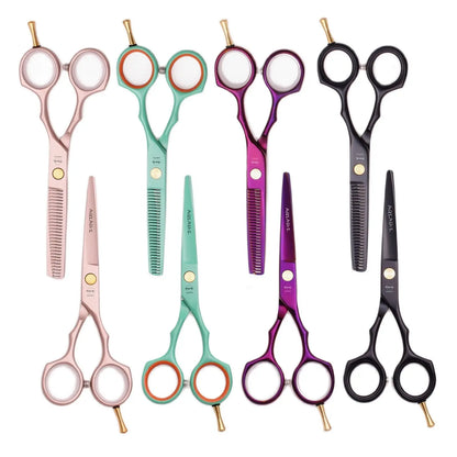 5.5'' Professional Hairdressing Hair Scissors 440C Cutting Shears Thinning Razor Comb Set Salon Barber Home Dropshipping A1104