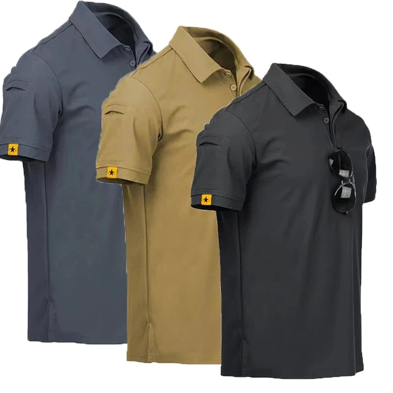 Men Summer Quick Dry T-shirt Camping Hiking Trekking Fishing Trainning Breathable Pullover Climbing Tees Casual Cargo Shirts