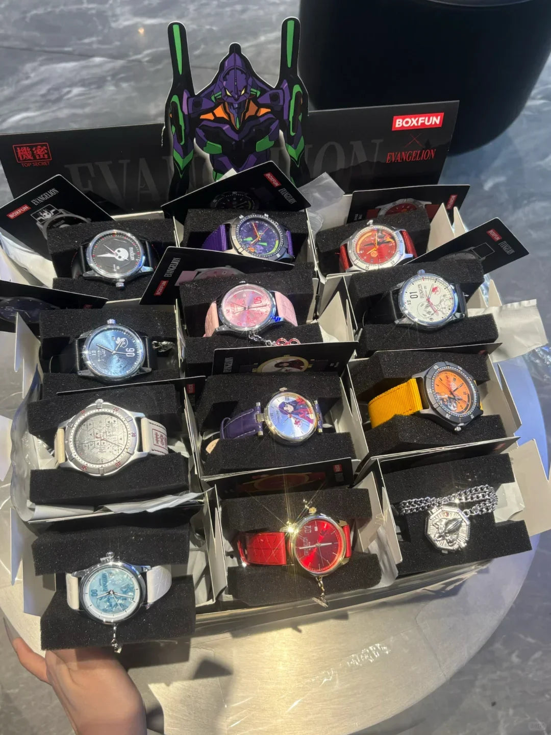 Original Boxfun Eva Evangelion The Final Mission Series Wrist Watch Blind Box Asuka Anime Peripheral Ornament Collection Gift