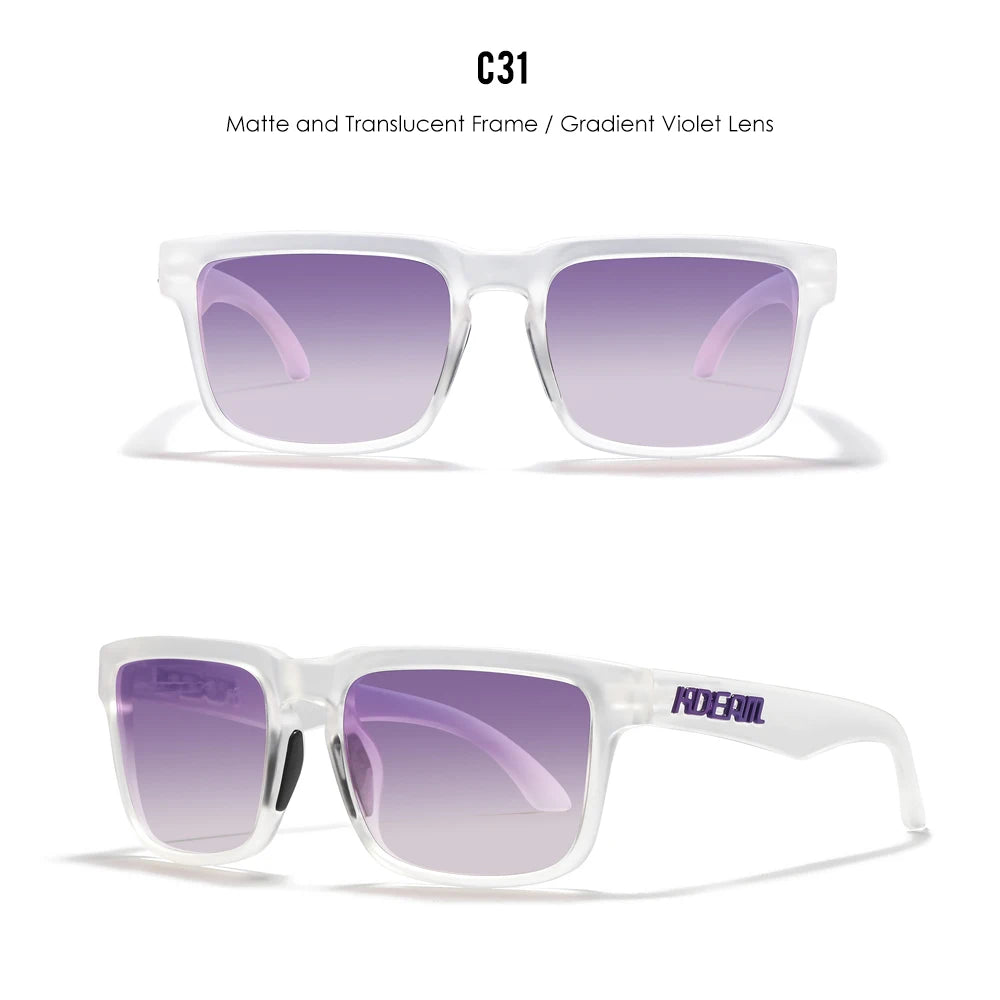 KDEAM Men's Polarized Sunglasses Square Casual Outdoors Sun Glasses Women Unisex Sunglass For Couple With Zipper Case