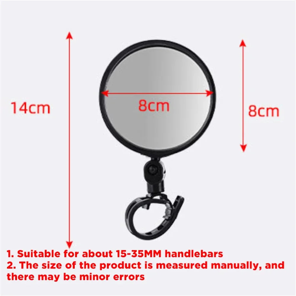 Universal Bicycle Mirror Rearview Adjustable Rotate Wide-Angle Cycling Handlebar Rear View Mirrors for MTB Road Bike Accessori