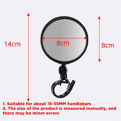 Universal Bicycle Mirror Rearview Adjustable Rotate Wide-Angle Cycling Handlebar Rear View Mirrors for MTB Road Bike Accessori