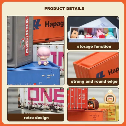 Mini Iron Storage Box Miniature Storage Display Box Desktop Mini Container Model Creative Decoration Collect Small Items Gifts