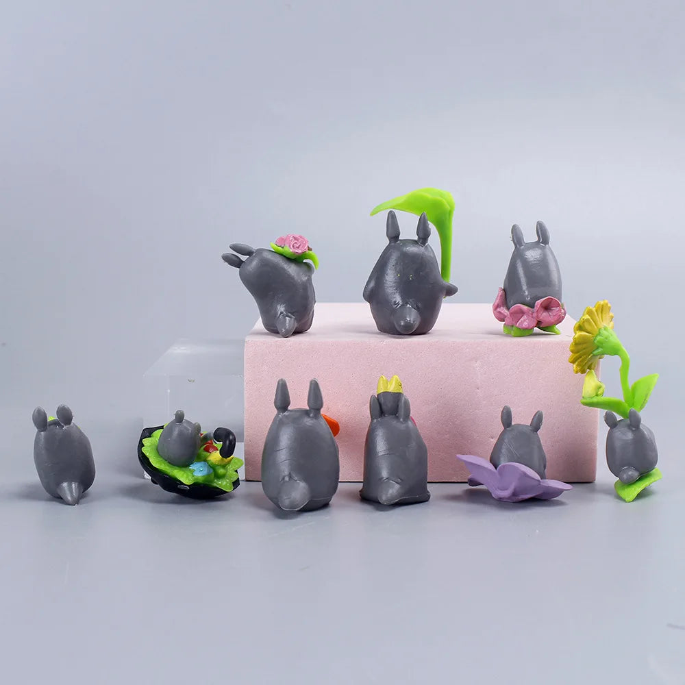 1-12pcs Anime Miyazaki Hayao Series Totoro Figure Mini Statue Cute Toys Room Ornaments Pvc Figures Toy Kid Gifts Collecctibles