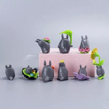1-12pcs Anime Miyazaki Hayao Series Totoro Figure Mini Statue Cute Toys Room Ornaments Pvc Figures Toy Kid Gifts Collecctibles