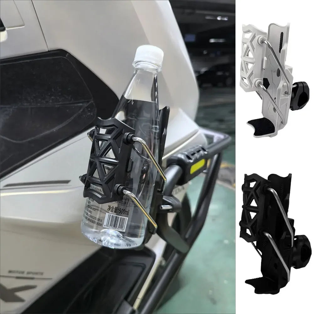 1 Set 360 Degree Adjustable Handlebar Cup Cage Universal Bike Motorcycle Water Bottle Holder For MTB Road Cycling ADV Motorbikes