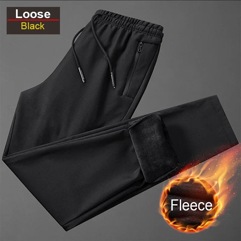 CHRLCK Warm Waterproof Running Pants Men Winter Softshell Fleece Trousers Women Jogging Camping Climbing Skiing Hiking Pants