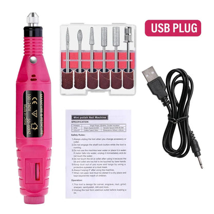 LINMANDA High Quality Nail Drill Machine Set Electric Nail Sander Gel Polish Remover Tools Driller Manicure Nail Accessories