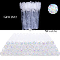 50pcs silver glass