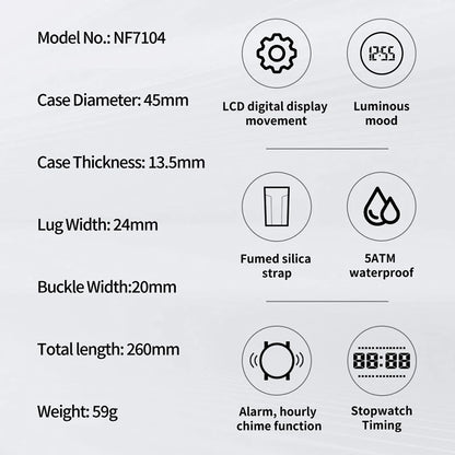 NAVIFORCE Brand Original Men Fashion Watch Water Resistant Personality Wristwatches Luxury Silicone Strap Electronic Clock 2024