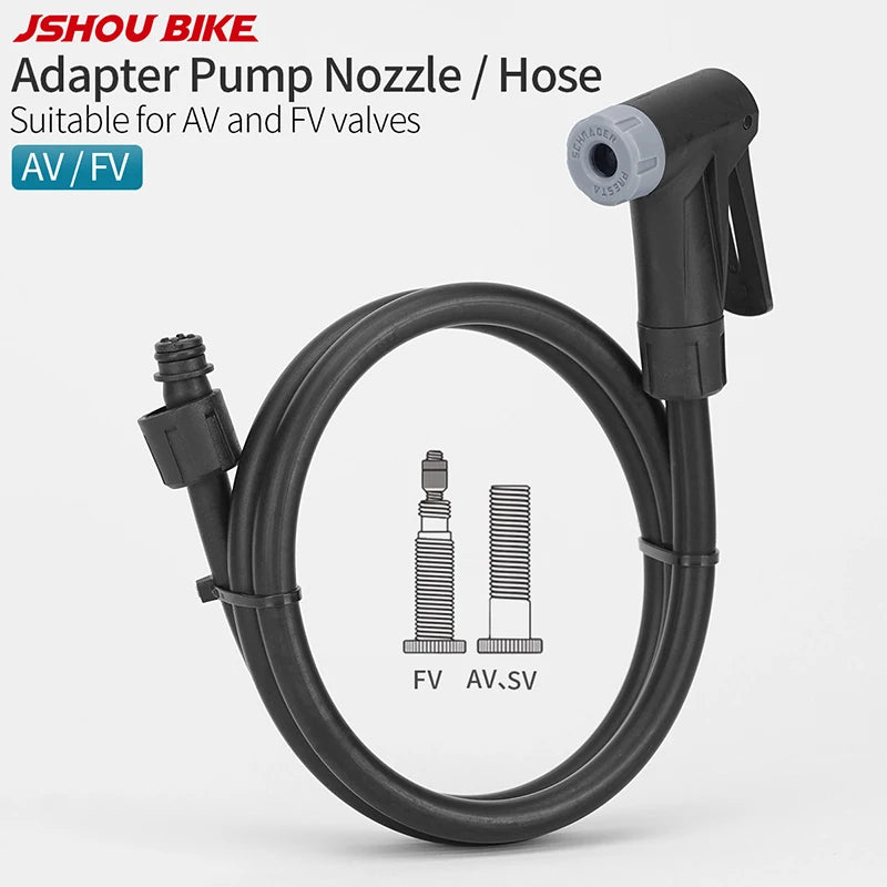 Bicycle Pump Nozzle Head Adapter for Bike Floor Pump AV FV Hose MTB Road Bike Pump Replacement Smart Valve Head Pump Parts