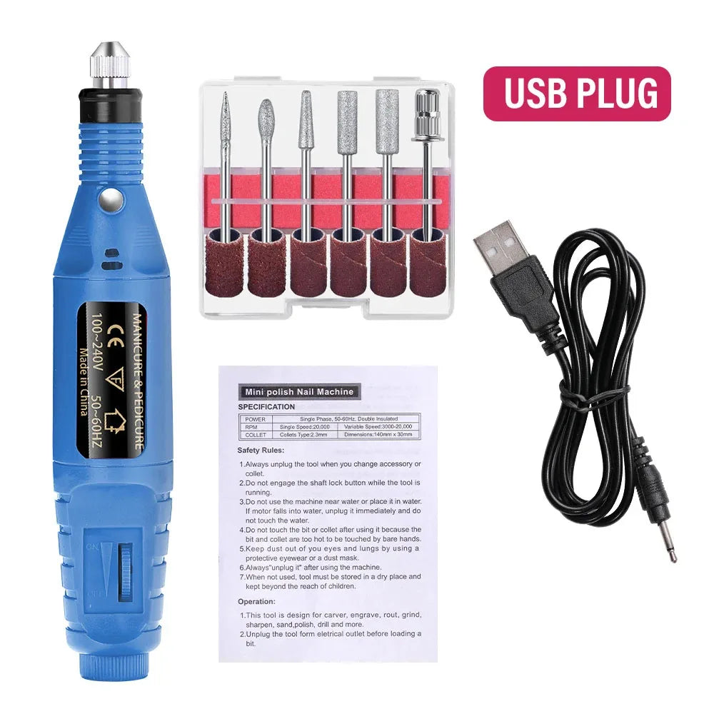 LINMANDA High Quality Nail Drill Machine Set Electric Nail Sander Gel Polish Remover Tools Driller Manicure Nail Accessories
