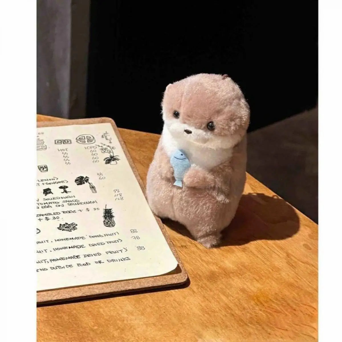 Cute Little Otter Hug Fish Plush Doll Pendant Doll Gift Gift Cute Girl Heart Keychain Pendant Creative Gift
