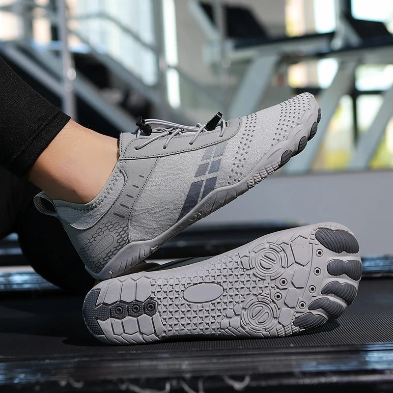 Mens Wide Toe Zero Drop Barefoot Shoes Breathable Minimalist Water Shoes for Outdoor Sports Climbing Running Wrestling