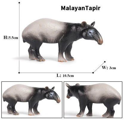 Oenux Wild boar Tapirus Indicus Porcupine Animals Simulation Model Action Figures Figurine Educational Collection Kids Toy Gift