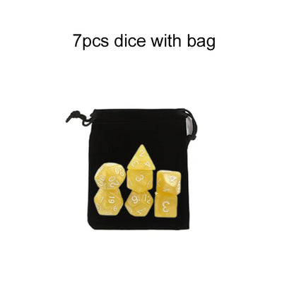 7pcs/set Multicolour Dice Set Multiple Colors Polyhedral RPG DND Role Playing Dragons Board Game Multiple Dice With Bags TMZ