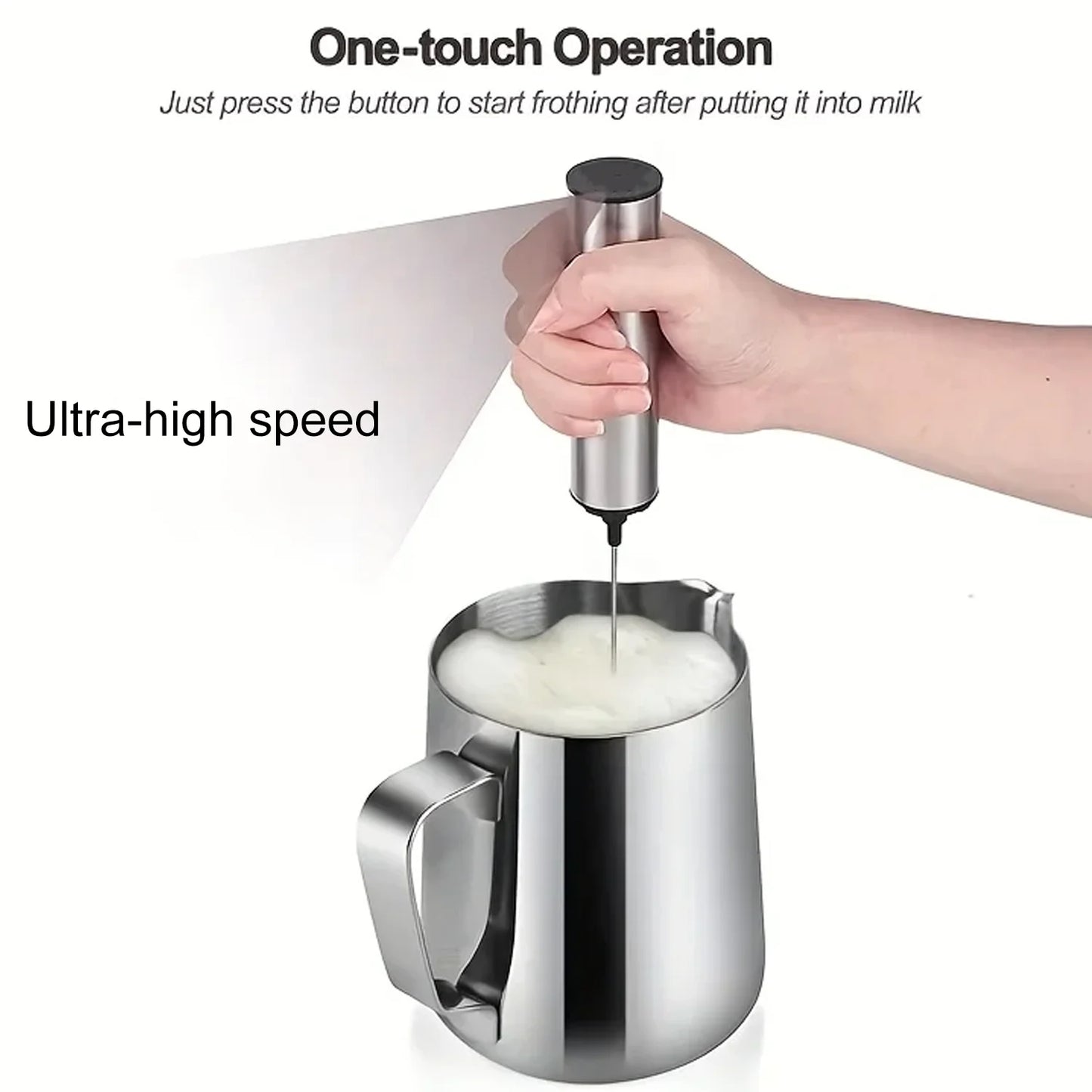 2026 NEW HOT stainless steel high-speed milk frother, coffee frother multi-purpose suitable for coffee households And baking use