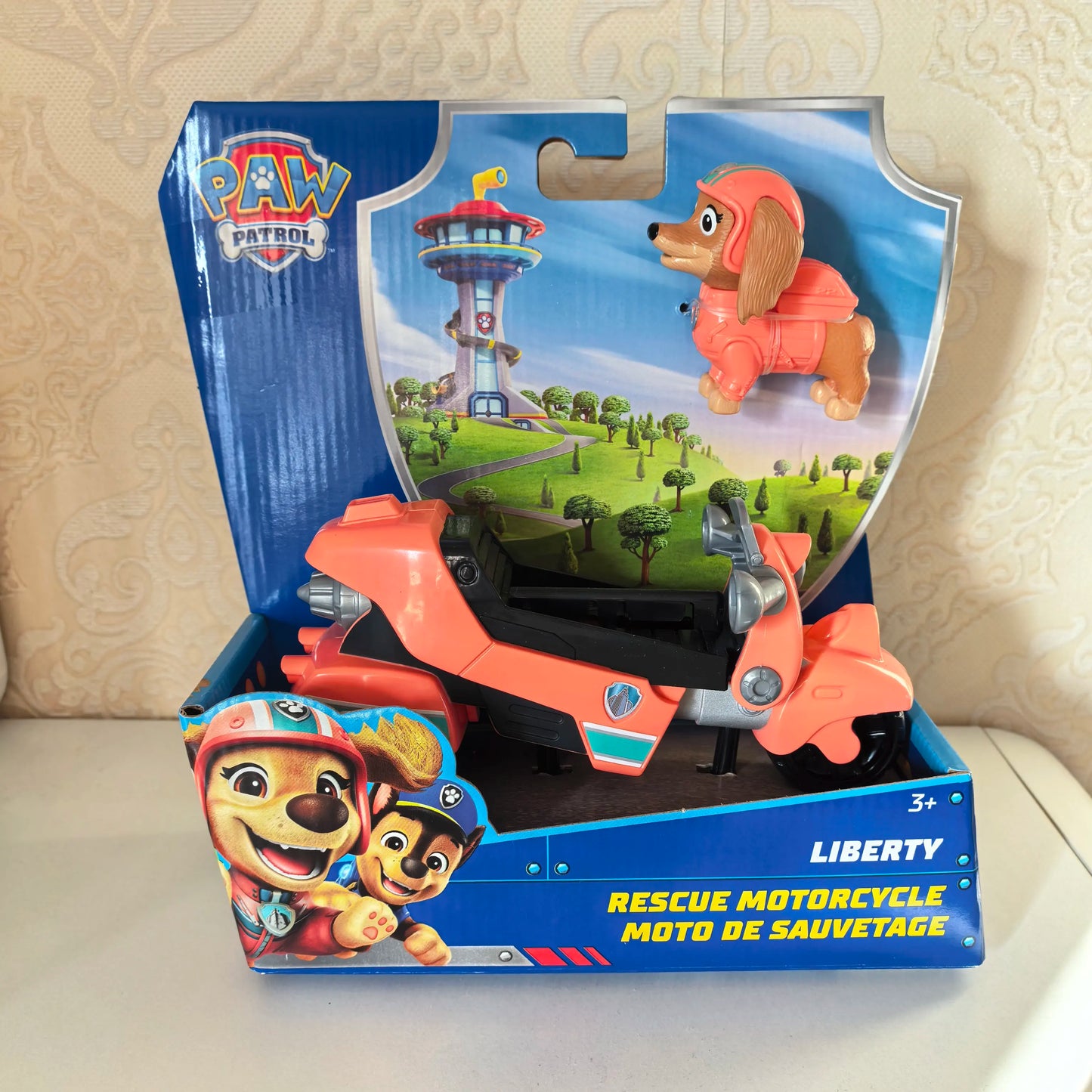 Genuine Paw patrol Dino Rescue Rex Ryder Everest Rescue Vehicle with Collectible Action Figure Patrulla Canina Children TOY Gift