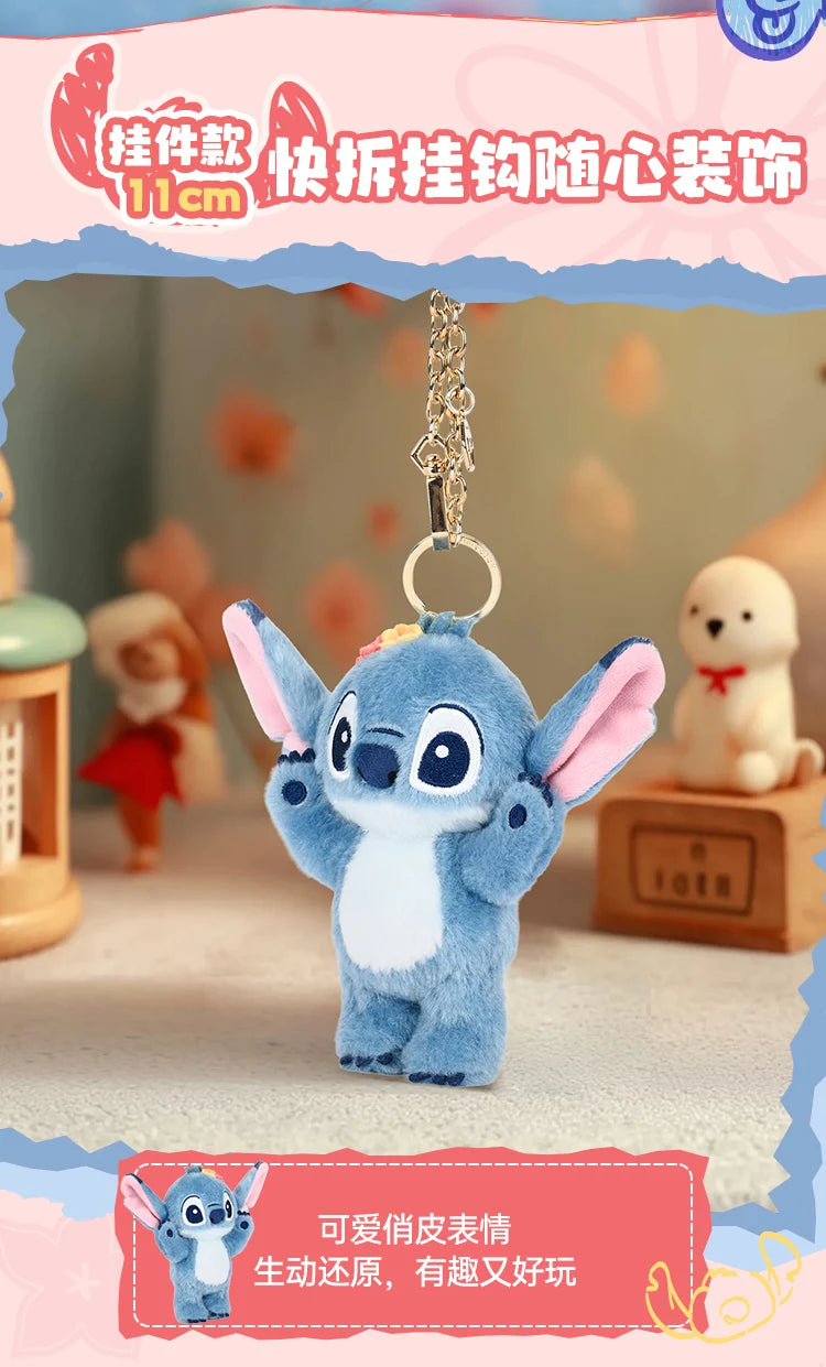 100% Genuine Disney Stitch Scrump Angel Cartoon Blue Stitch Plush Toy Authorized Doll Stich Cute Birthday Gift High Quality