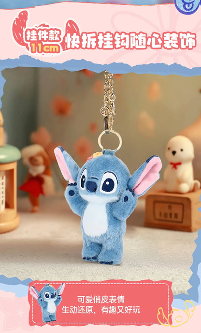 100% Genuine Disney Stitch Scrump Angel Cartoon Blue Stitch Plush Toy Authorized Doll Stich Cute Birthday Gift High Quality