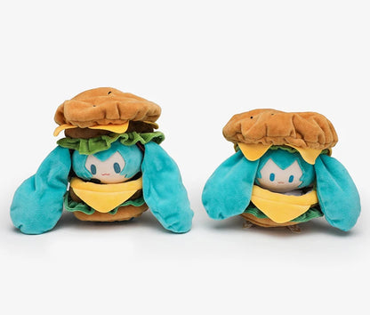 Hatsune Miku Kawaii Q Version Figure Doll Cute Hamburg Doll Clothes Anime Peripheral Bag Pendant Toy Soft Ornament Toys Gifts