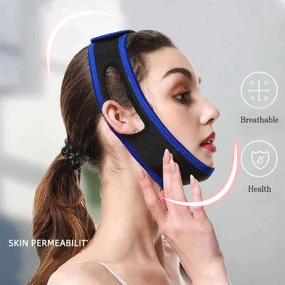 1 adjustable anti-snoring belt, anti-snoring chin support belt, facial lifting and stretching belt