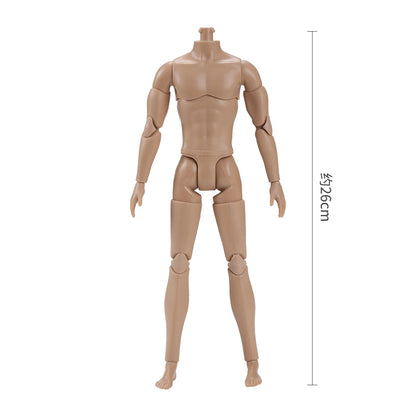 30CM Beige Coffee 1/6 Male Yoga Doll Body DIY Dressing Doll Figure Parts Accessories for Collectible Toys