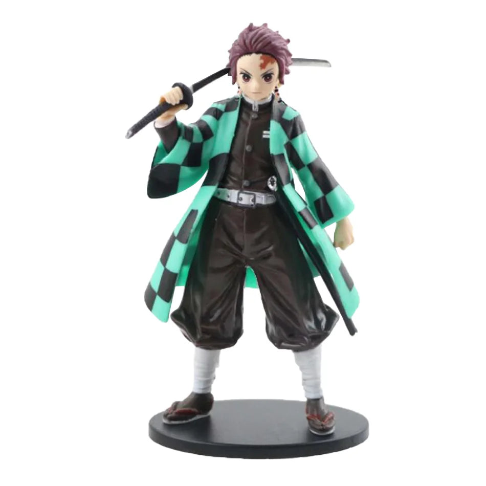 Anime Figure Kamado Tanjirou Nezuko Demon Slayer Figure Action Figures PVC Model Toys Zenitsu Figurine Inosuke Kimetsu No Yaiba