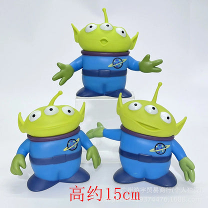 2026 New 15cm Toy Story Woody Buzzlightyear Green Aliens Doll Figure Anime Decoration Collection Toy Model For Children Gifts