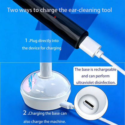 Visual Ear Wax Cleaner with Camera Safe Earwax Removal Endoscope with 5M Camera Luminous Otoscope Ear Cleaning Tools Ear Care