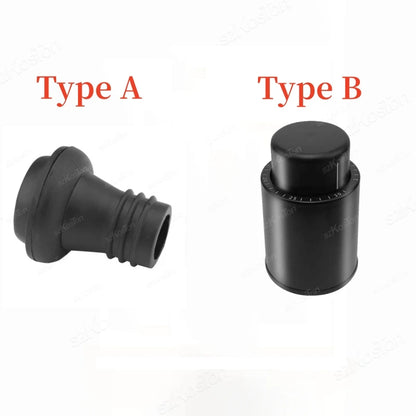 Vacuum Wine Saver Set Pump Preserver with Vacuum Wine Rubber Black Bottle Stoppers for White / Beer Wine Sealing Keep Wine Fresh