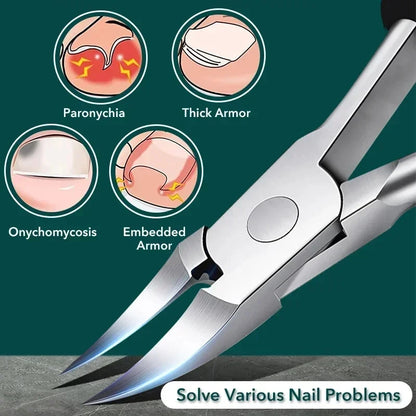 Professional Ingrown Toenail Corrector Kit – Podiatry-Grade Nail Clippers, Cuticle Nippers & Paronychia Care Tools