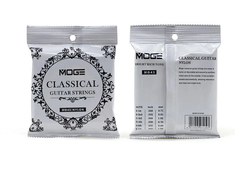 MOGE MG43 028-043 Classical Guitar Strings Nylon Silver Jacketed Wire Coating Musical Instrument Accessories