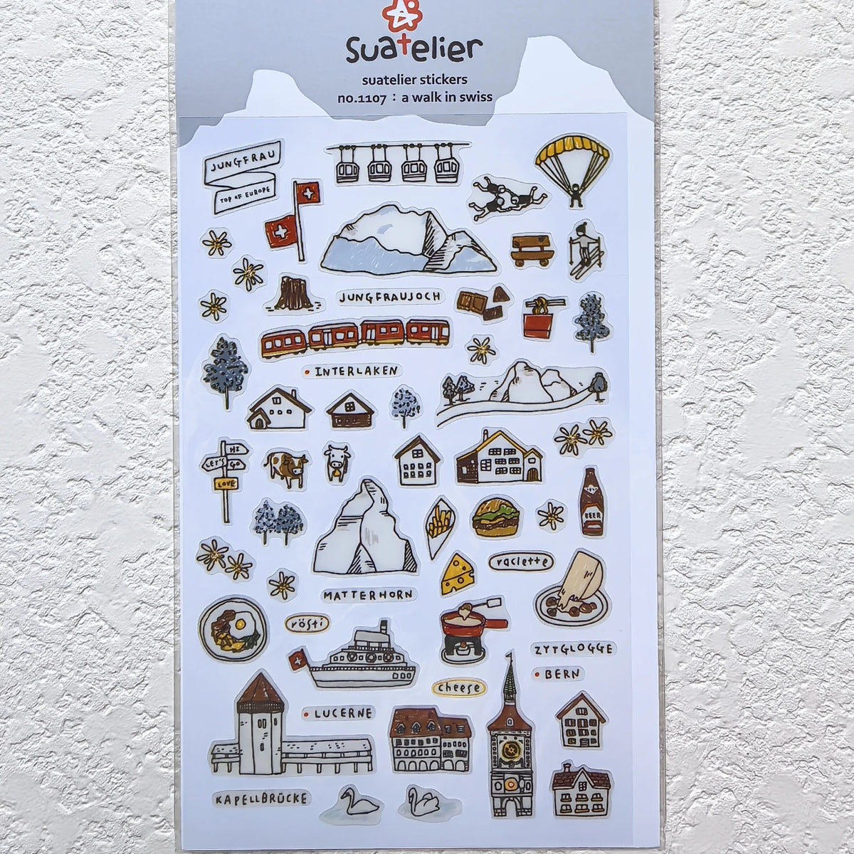 Korean Import Suatelier Travel Home Life Study Friend Stickers Scrapbooking Diy Journaling Diary Stationery Sticker School Gift