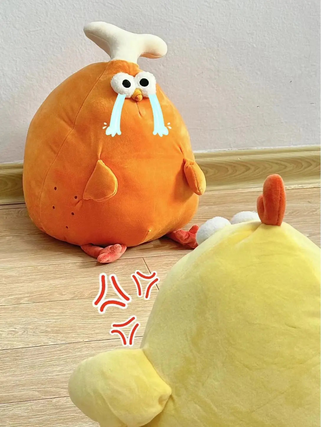 New Chicken&Leg Chicken Soft Gingerbread Chicken Dolls Decor Cartoon Simulation Fruit Animals Stuffed Toy Pillow Birthday Gifts